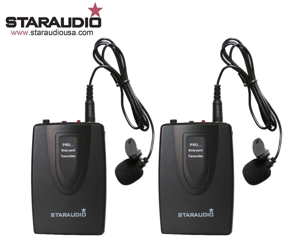 STARAUDIO 2CH Pro Беспроводной, двойной DJ Караоке микрофон гарнитуры Системы Mic SMV-2001B