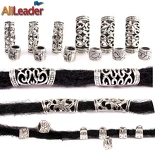 Alileader 10Pcs/Lot Silvery Dreadlock Beads Different 4 Style 7Mm And 5Mm Hole Braid Cuffs Clip Beads Unadjustable Hair Rings цена Alileader 10Pcs/Lot Silvery Dreadlock Beads Different 4 Style 7Mm And 5Mm Hole Braid Cuffs Clip Beads Unadjustable Hair Rings цены онлайн