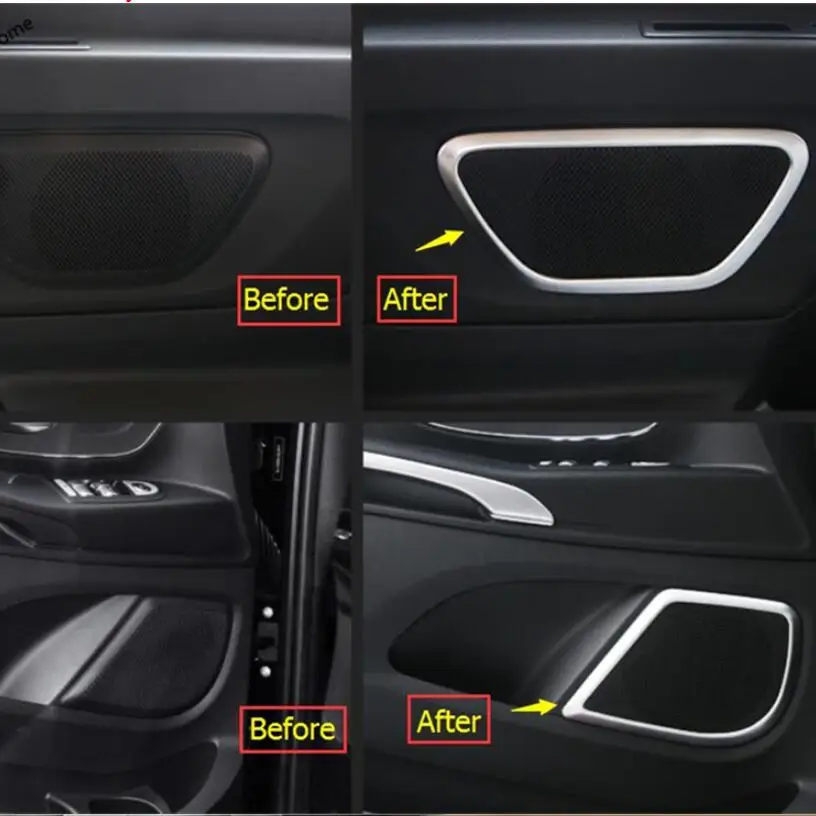 

Yimaautotrims Car Door Stereo Speaker Audio Sound Cover Trim 4 Pcs Fit For Mercedes-Benz Vito W447 2014 - 2018 Matte Interior