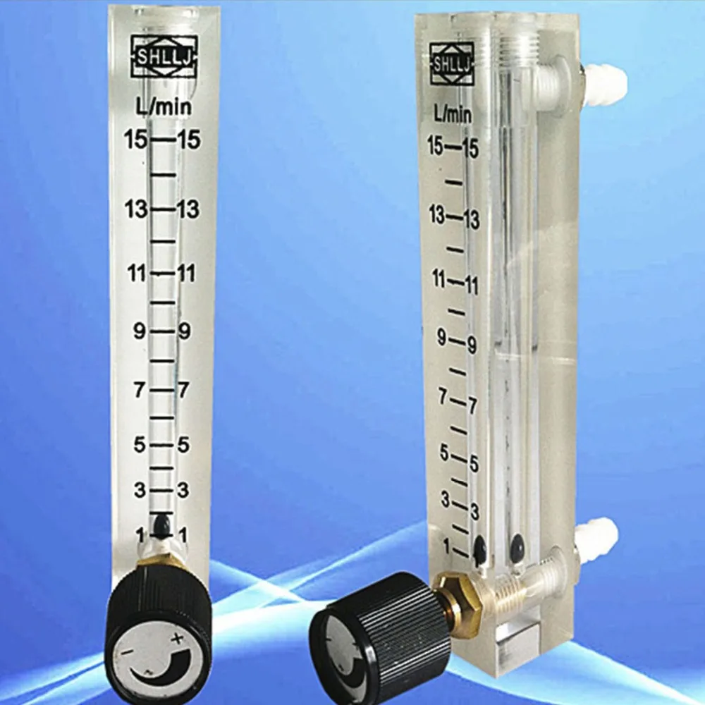 1-10 LPM flow meter with control valve for Oxygen/air LZQ-7 acrylic flowmeter 