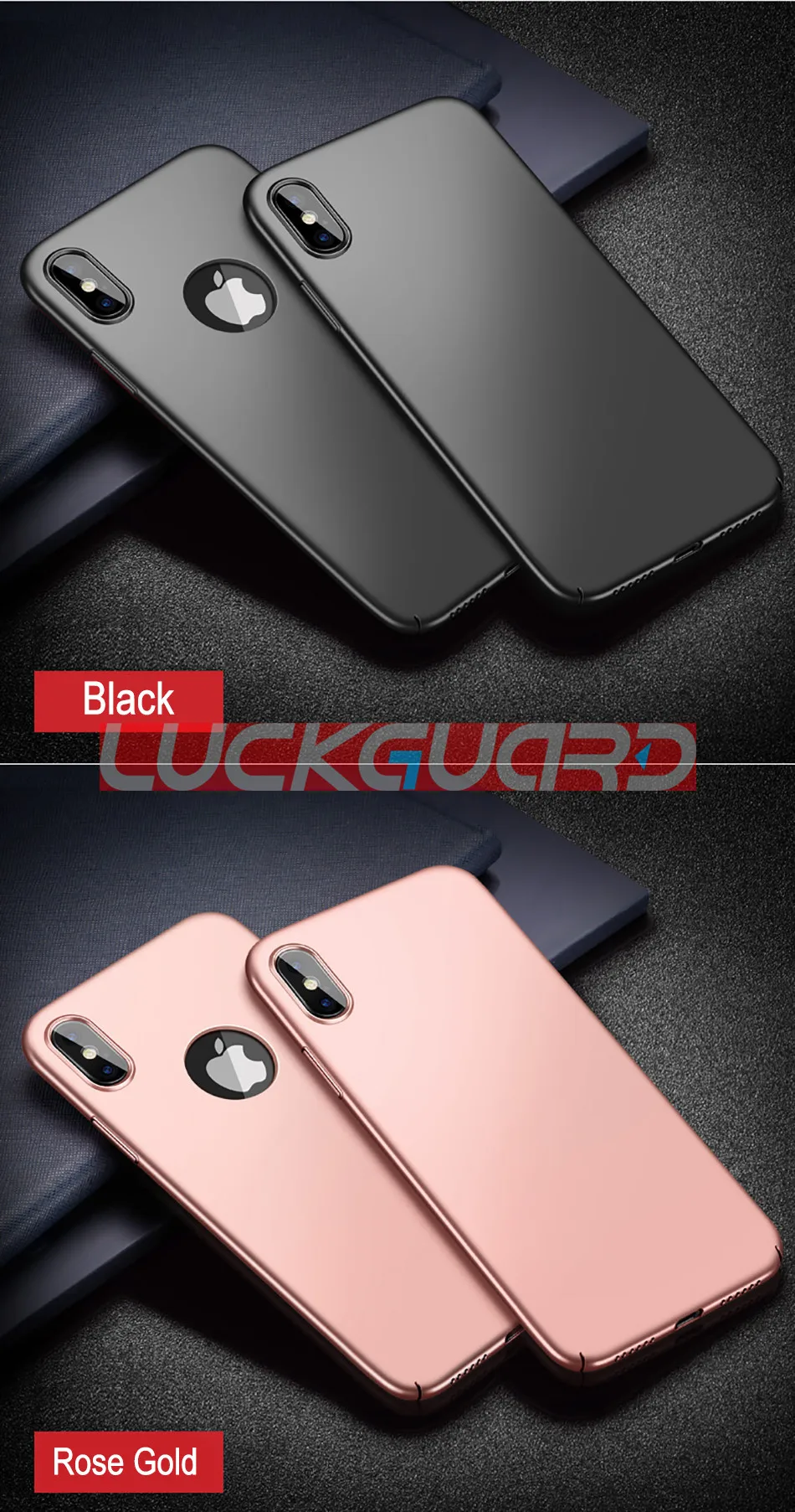 LuckGuard жесткий матовый чехол для телефона для iPhone XS MAX XR Роскошный тонкий чехол s для iPhone 5 SE 6 6s 7 8 Plus X Логотип Крышка Аксессуары