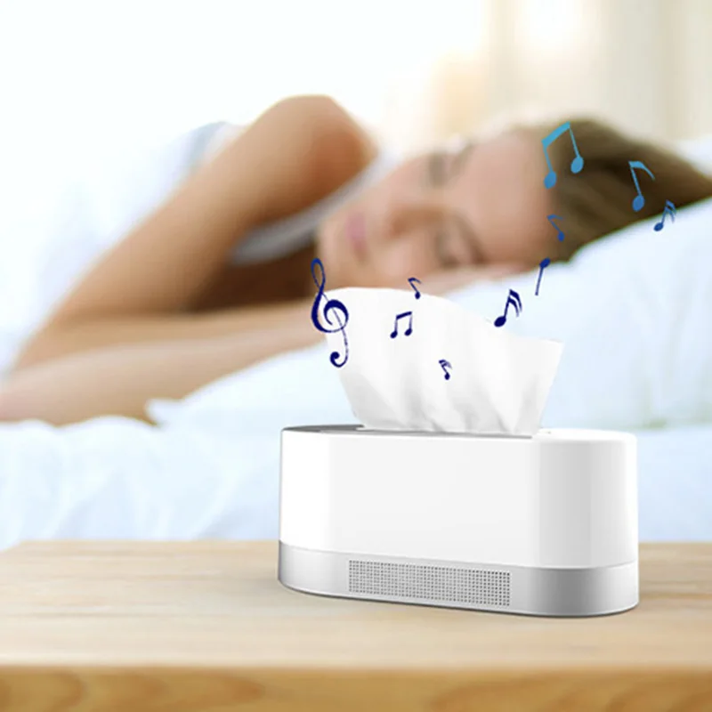 Tissue Box Wireless BT Speaker Stereo Music Soundbox Speaker With Phone Stand Function Support TF card U Disk Novelty Gift (14)