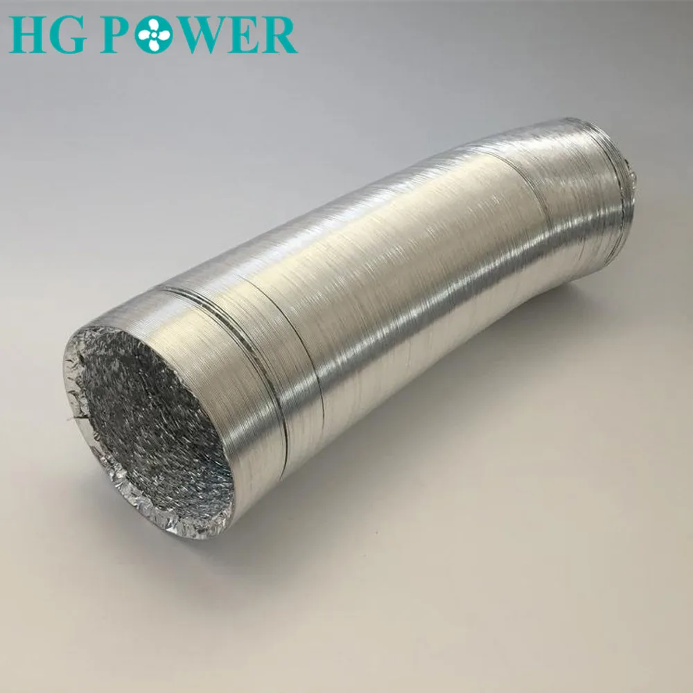 4''6''10m Flexible Air Ventilation Pipe Double Aluminum Foil Hose Telescopic Tube Ventilation for Kitchen Exhaust Fan Connector