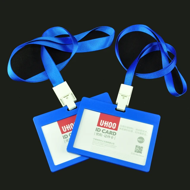 Job card 2015 employees work Lanyards Id Badge Holder Leather Badge Holder Badge Card Holder