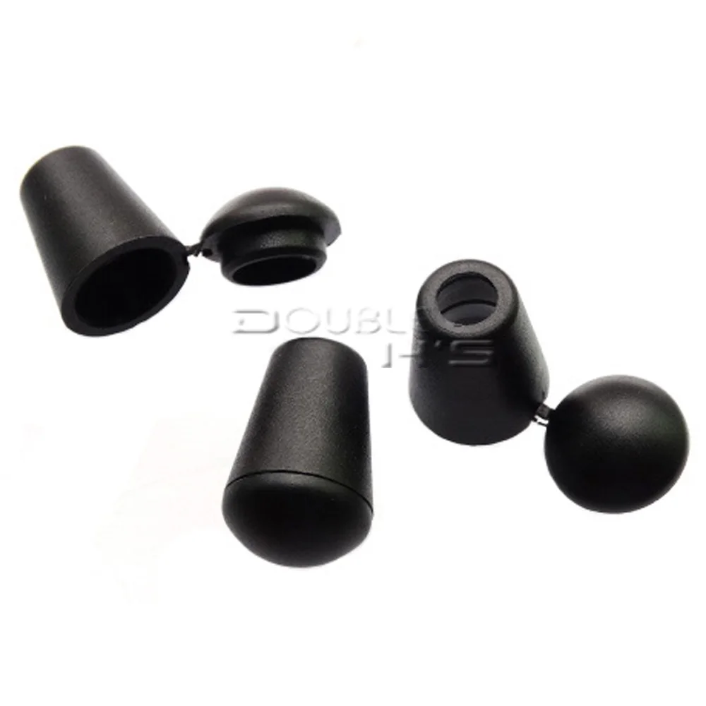 50pcs/lot Bell Stopper With Lid Cord Ends Lock Plastic Black Toggle Clip for Paracord / Clothing | Дом и сад