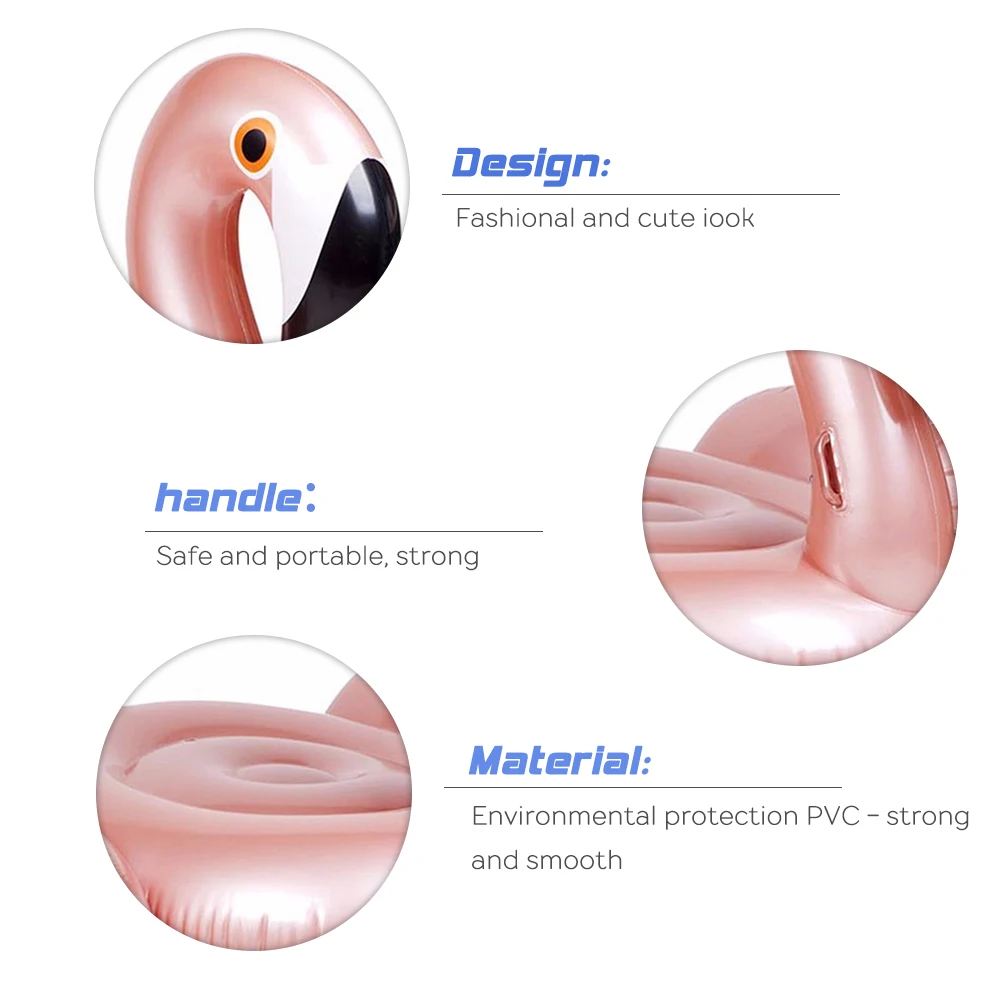 150 см 59 "гигантский надувной фламинго бассейн игрушки для купания кольцо круг пляж море надувной матрас вечерние лучший подарок