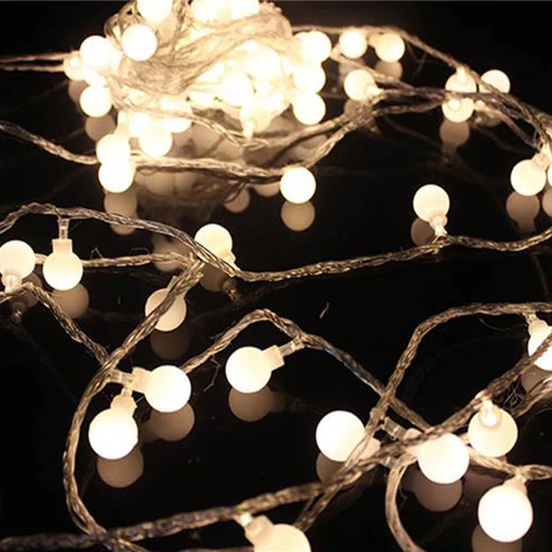 

Luminarias LED Cotton Ball String Lights Curtain garland lamps fairy wedding Indoor Outdoor Christmas Holiday Lighting