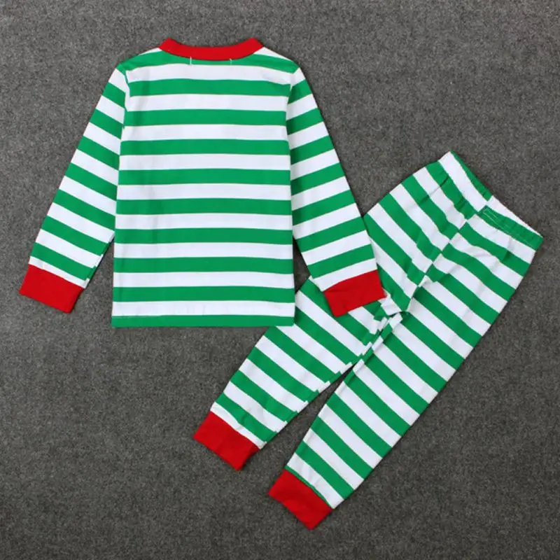 Комплекты одежды для малышей; Осенняя Рождественская одежда в полоску для девочек; костюмы для мальчиков; детский пижамный комплект; детская одежда с длинными рукавами; одежда для сна