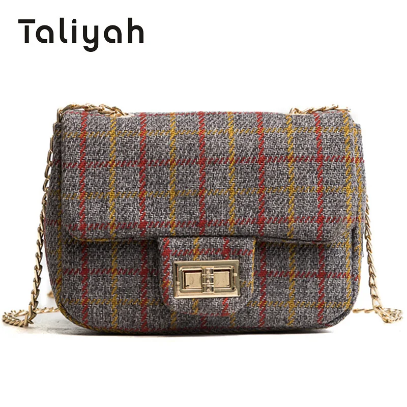 

Taliyah Messenger Bags Brand Luxury Handbags Women Bags Designer 2018 Winter Women Chain Shoulder Crossbody Bags For Women