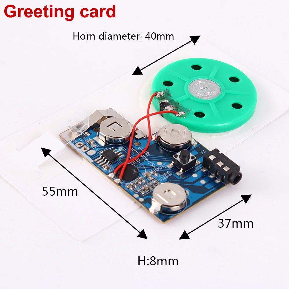 Buttom управление записываемый голосовой модуль 120S поздравительная карта Музыка звук разговора чип телефон плеер аудио линия запись DIY комплект