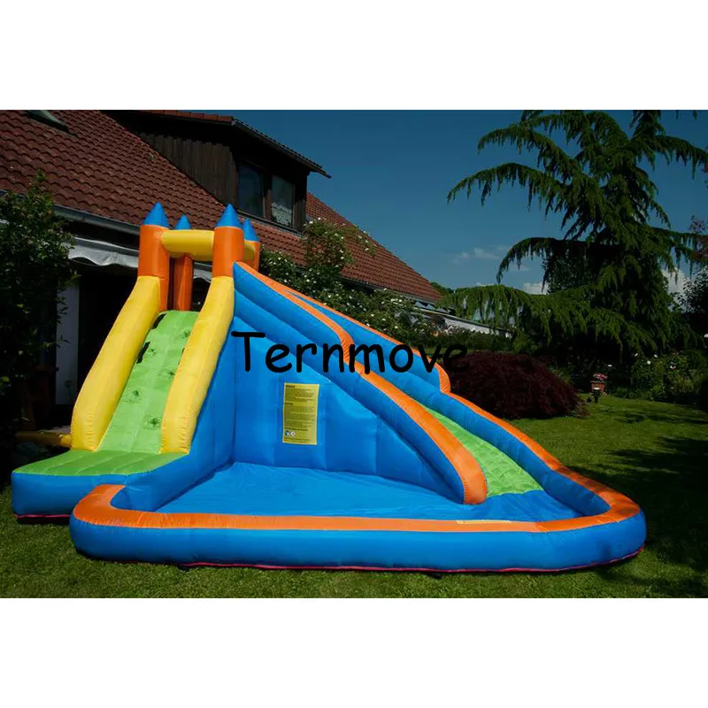 Надувной водный батут надувная горка водная Луны надувной парк|water slide bouncer|slide