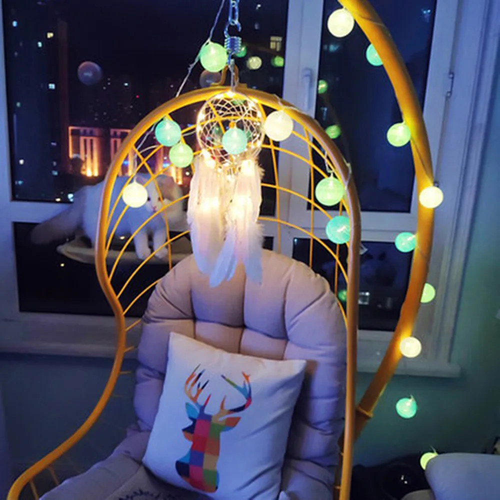Новое поступление 3 м 20LED/6 м 40LED хлопковый шар струнный светильник для свадьбы, вечеринки, Рождества, дома, улицы, декоративная лампочка для гирлянд, струны