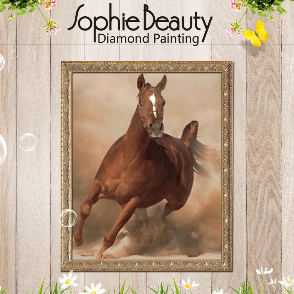 Sophie Beauty Diy Алмазная краска для вышивки крестиком тонкая лошадь искусство ручной
