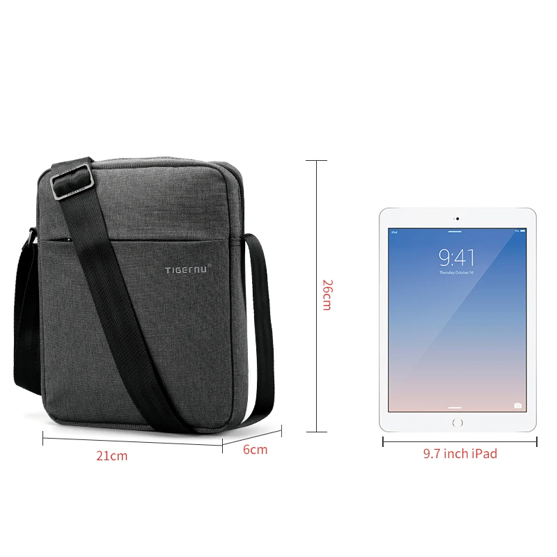 Tigernu العلامة التجارية الرجال حقيبة ساعي جودة عالية للماء حقيبة كتف للنساء سفر الأعمال Crossbody حقيبة