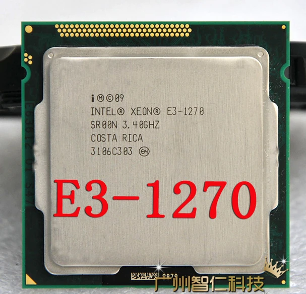 Intel Xeon e3-1270  E3 1270  E3-1270 3.4GHz LGA1155 8MB Quad Core CPU Processor E3 1270 SR00N  free shipping cpus