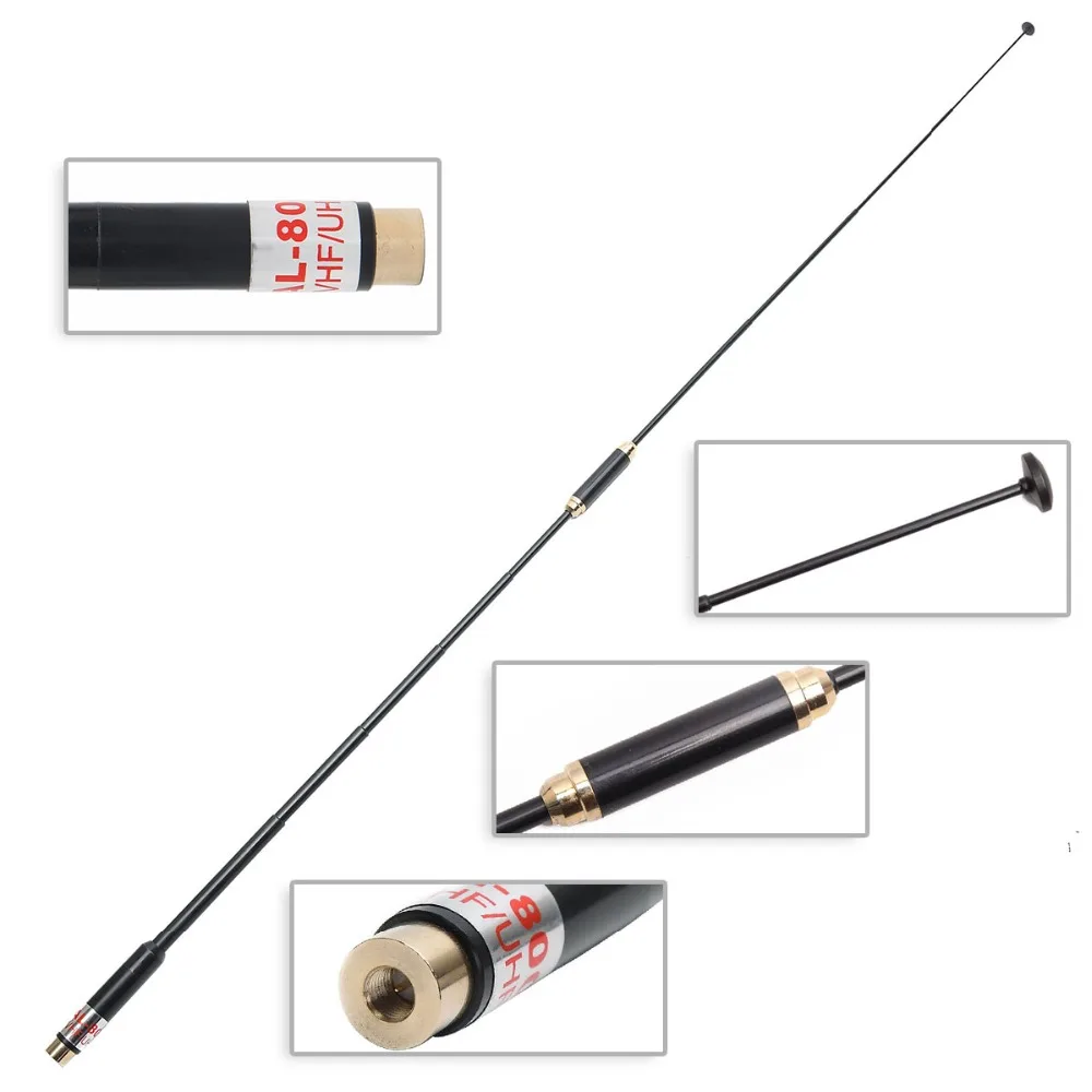 Урожай AL 800 SMA M мужской Dual Band U/V 144/430 МГц телескопическая антенна для Baofeng Yaesu TYT TH