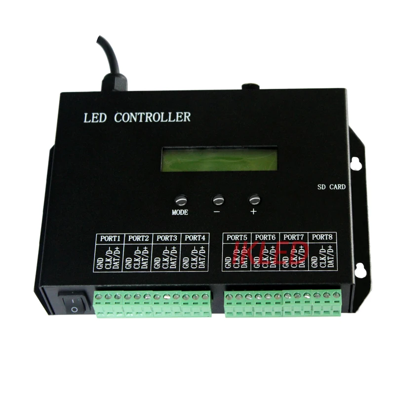 

led 8 ports programmable controller,full color,drive 8192 pixels,support DMX512 console,support dozens of led chips,PC software