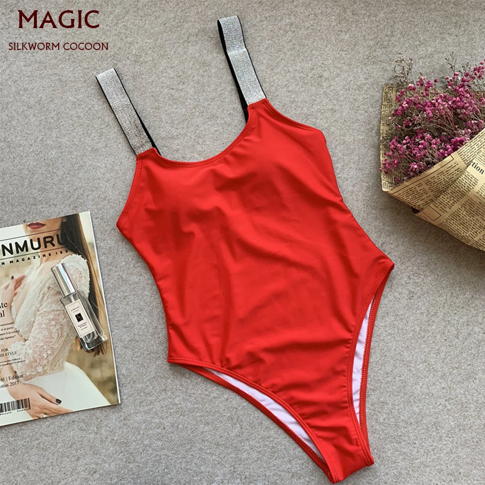 

One-Piece Swimsuit Color stitching purple bandage Bikini Women Swimwear Push Up Bathing Suit Bodysuit Maillot De Bain monokini