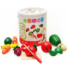 Детский пазл раннее образование овощи и фрукты Когнитивная резка, чтобы увидеть деревянные волшебные наклейки вырезанная музыка игровой дом игрушка набор