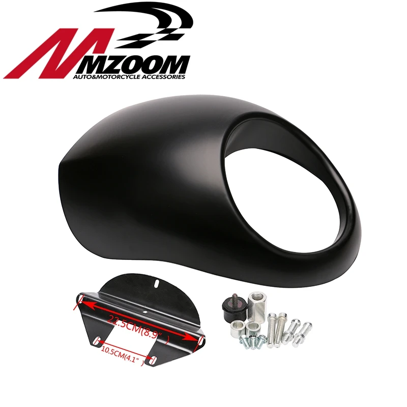 Mzoom Черный фар Пластик спереди козырек обтекатель крутая маска рамка для 883 XL1200 Dyna Sportster FX Мотоцикл Авто