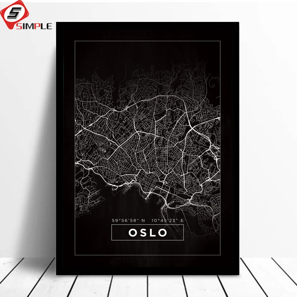 Norway Oslo Posters and Prints Wall Art Canvas Painting Wall Pictures
