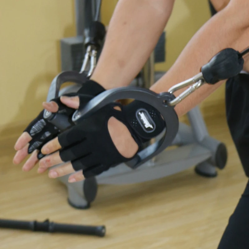 Long Belt Body Building Fitness Gym Gloves half finger Crossfit Weight Lifting Gloves For Men Musculation Women Barbell Dumbbell