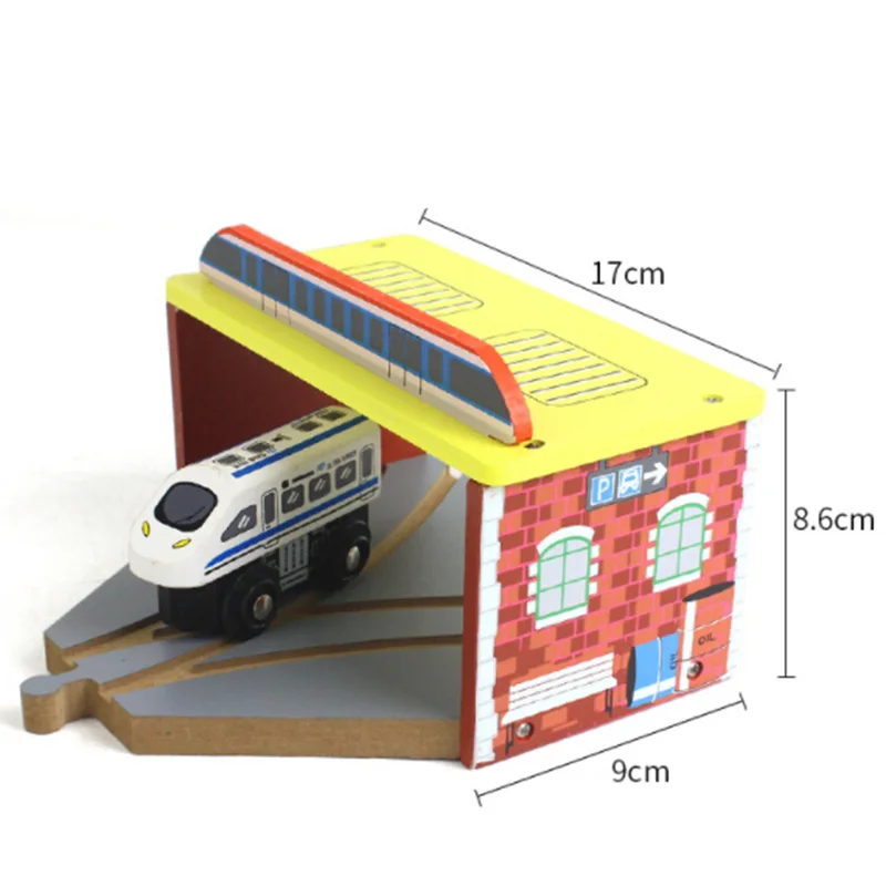DIY деревянный поезд трек железнодорожный мост аксессуар компонент игрушки туннель ремеслам