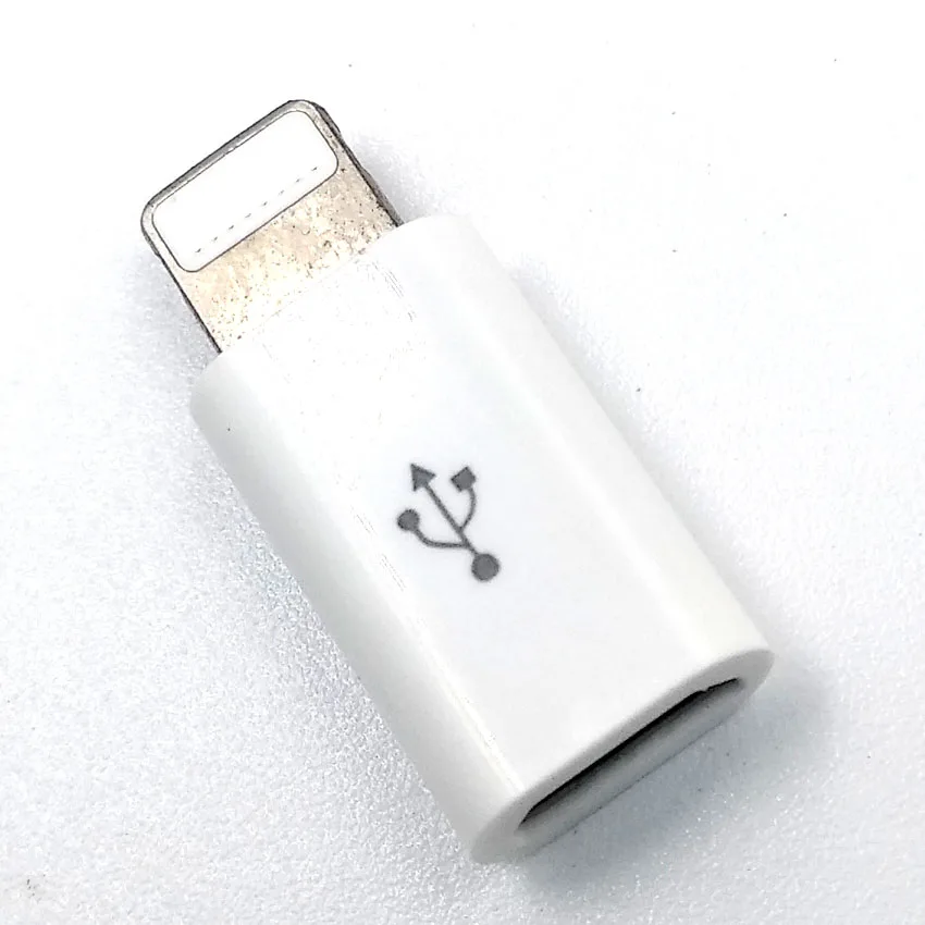 2 шт./лот все микро-usb для устройств на аndroid к IOS зарядный адаптер для I5/6/7/8 plus Мощность конвертер разъем два Цвет по выбору - Цвет: white 2PCS