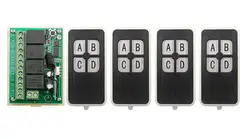 DC 12 V 10A 4CH RF беспроводной пульт дистанционного управления Переключатель системы передатчик + приемник света/лампы/окна/гаражные двери