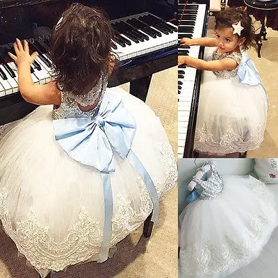 

Oklady 2019 Princess Girls Elsa Dress Baby Kids Girl Bowknot Lace Floral Dress Christmas Party Formal Dresses cinderella Costume