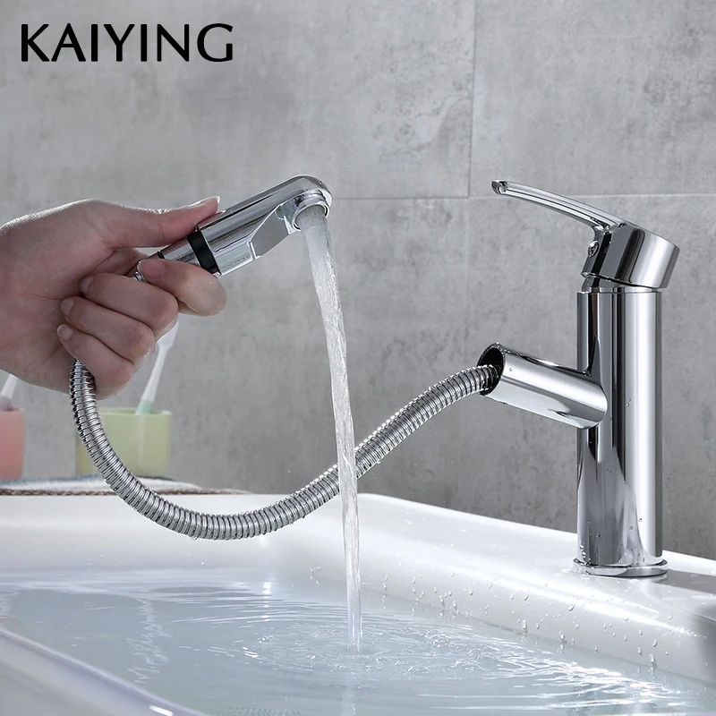 KAIYING Deluxe Pull out Spray Kitchen/Basin Faucet Mixer Tap Pullout Sprayer 2588 | Обустройство дома