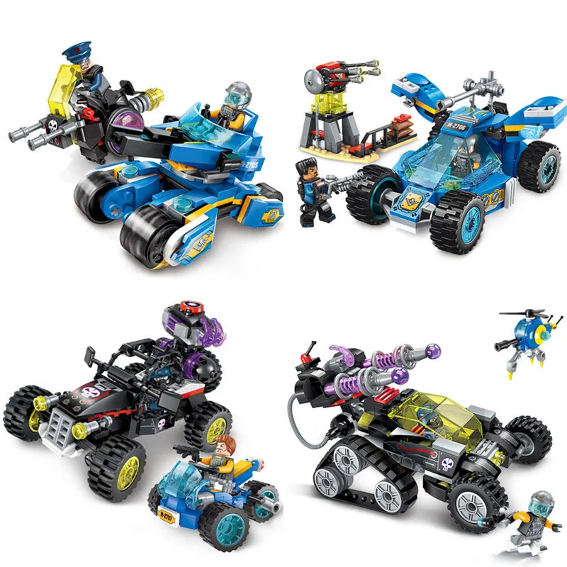 

Future Police Series Educational Building Blocks Toy Compatible Friends City Technology Deformation Chariot Figures Bricks Gifts