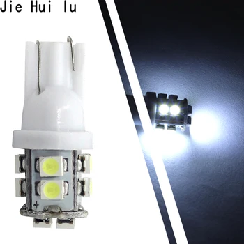 

1pcs White blue Car Led Light 10 SMD LED 1210 T10 501 194 168 W5W 3528 SMD Side Wedge Light Lamp Bulb DC 12V