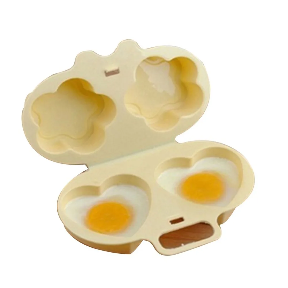 Egg Poacher Microwave Egg Cooker Love Heart Flower Shaper Mold Egg Poacher Cooking Tools Kitchen Gadget