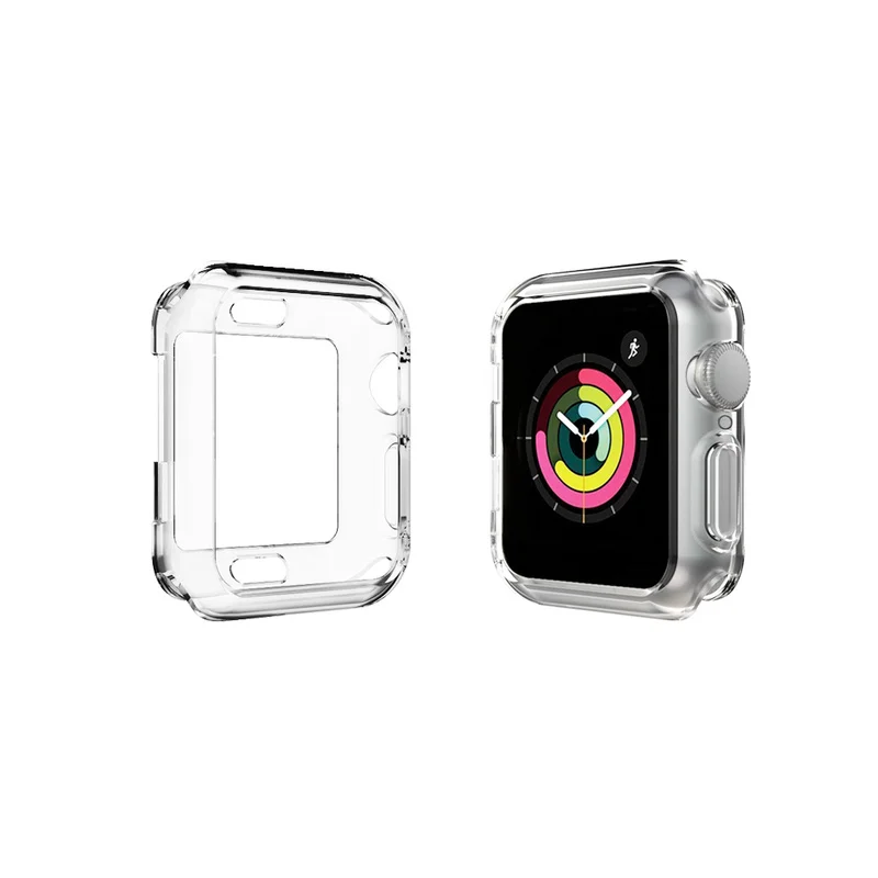 

for Apple Watch Case New Arrival Full Protect Clear Soft TPU Cover 44mm 40mm 42mm 38mm iWatch Series 4 Cover Shell Band
