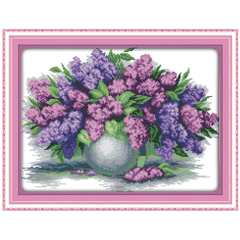 Aliexpress.com : Buy Lavender Vase Patterns Counted Cross Stitch 11