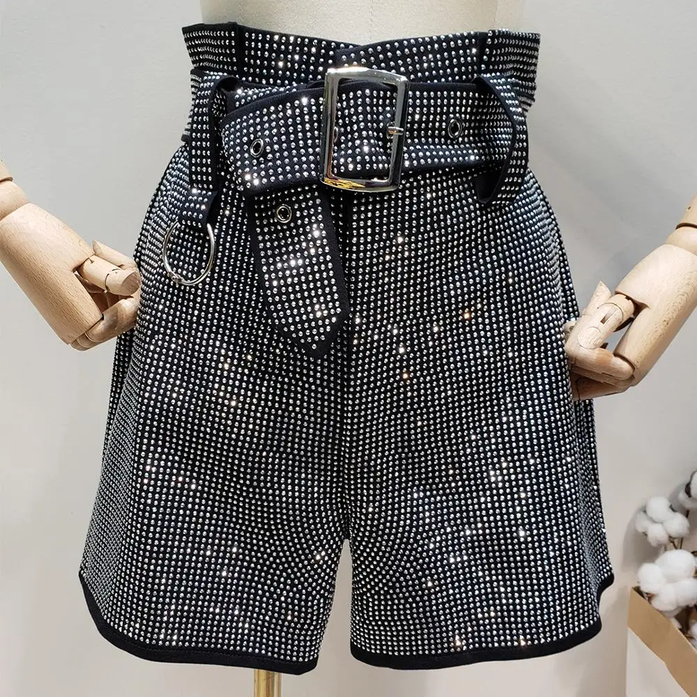 

Ins Pop Women's bling bling Shorts waist belt High Waist Full Sequins Glitter Party Club Music Festival Sexy Costumes