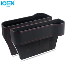3 Color Artificial Leather Black Stowing Car Tidying Console Side Card Coin Organizer Seat Gap Storage Pocket With Cup Holder