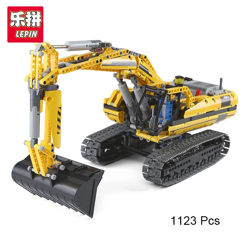 

LEPIN 20007 Technic Series Excavator Model Building Blocks Bricks Compatible with Lego 8043 Educational Toy 1123 Pcs