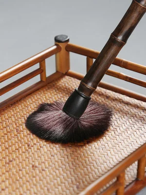 Purple bamboo root carbonized tea brush YangHuBi kung fu tea accessories manually polish bamboo crafts