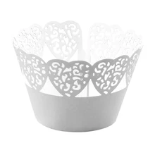 HeroNeo 12 шт Винтажный стиль выдалбливают бумага для выпечки за кекс предложение свадебных декоров(06