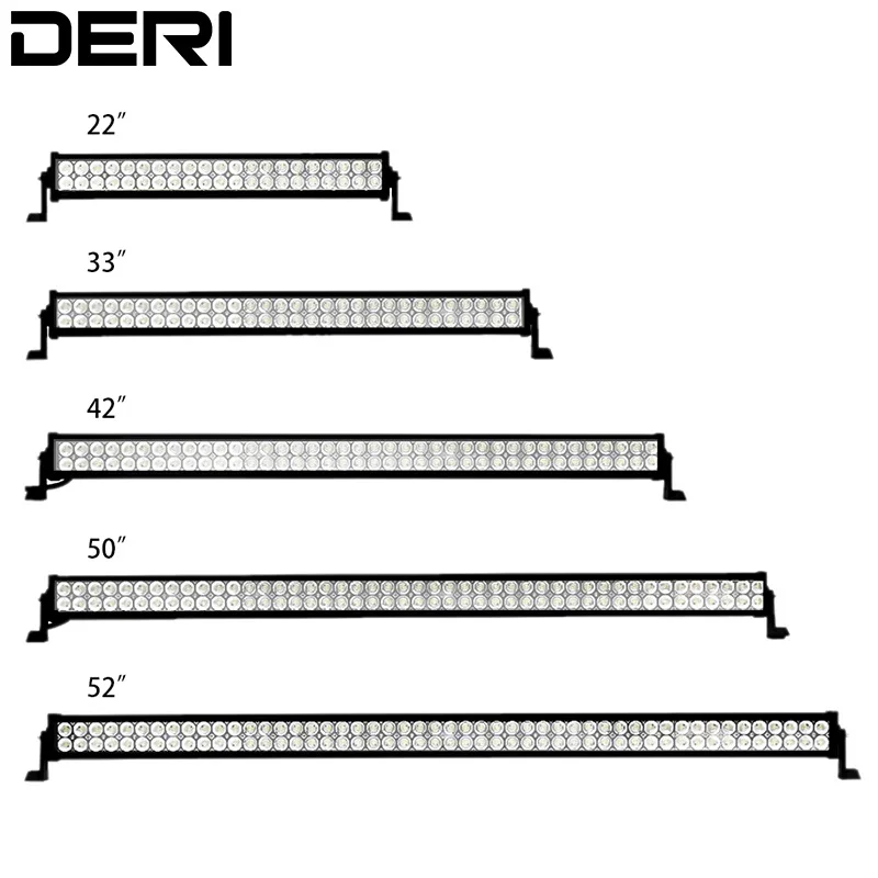 

52 50 42 32 22 inch 300W 288/240/180/120W Dual Row Straight LED Light Bar Car Truck Off Road Wireless Remote Control Wiring Kit