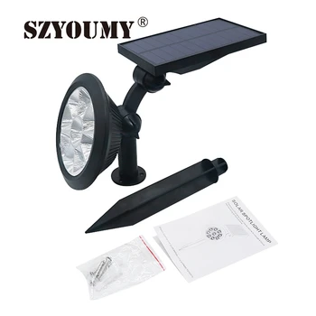 

SZYOUMY 9 LED Solar Lawn Light Waterproof Garden Spotlight Landscape Lights RGB Light Landscape Yard Lawn Path Lamp 3 Mode