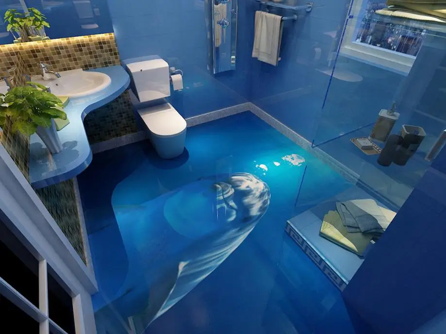 Custom Floor Mural Floor murals, Bathroom flooring, Flooring