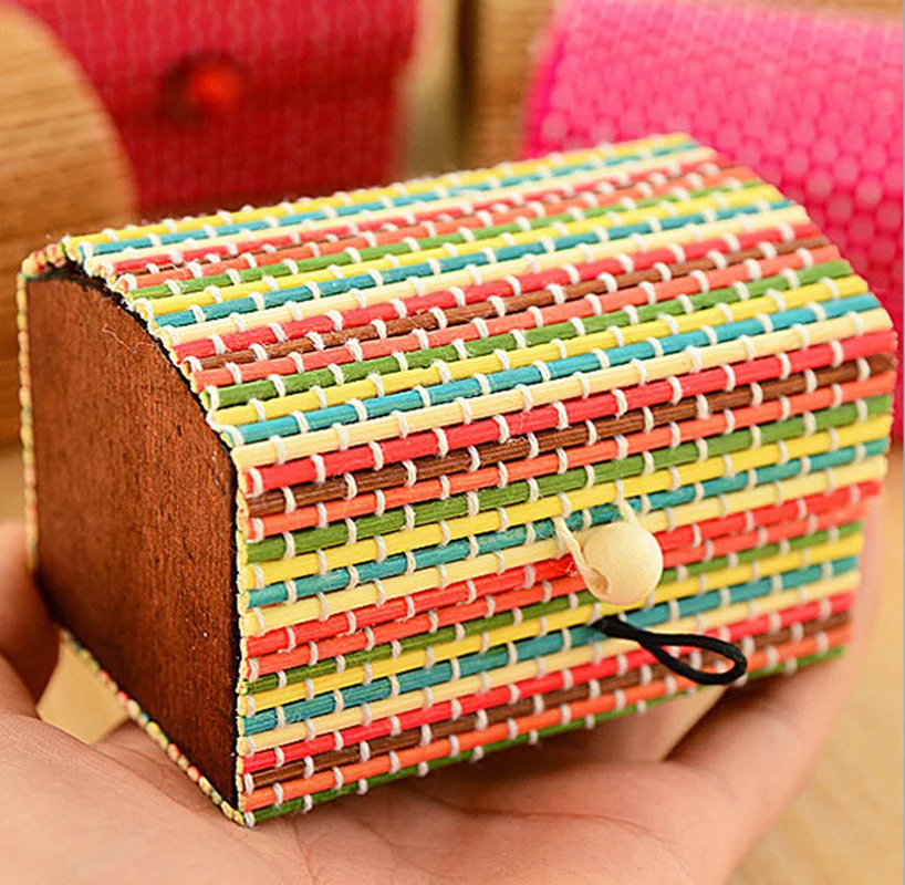Jewelry Organizer Storage Box Bamboo Packaging Boxes Bead/Earings/Rings/Makeup/Necklace/Bracelet Gift Box
