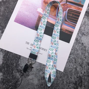 

10Pcs/lot Mobile Phone Strap Flowers and leaves Lanyard Neck Strap For Keys ID Card S For Huawei USB Badge Holder DIY Hang Rope