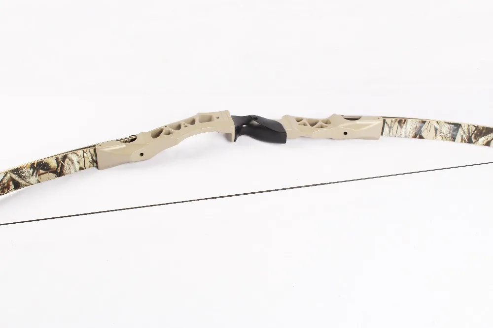 Camo para a Mão Tiro com Arco Caça ao ar Polegadas Recurvo Arco Takedown Preto Direita Usuário Livre 64 30-60lbs 18 Cheap Arco e flecha