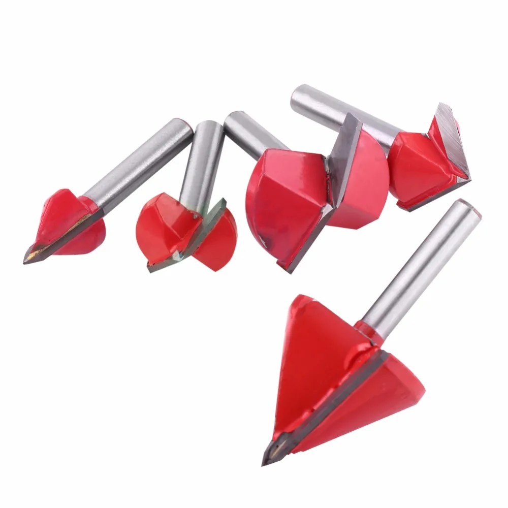 

Tungsten Steel Woodworking Milling Cutters CNC Router Bit Sharp V-Groove Cutting Tool Knife For Wood 6mm Shaft 60 90 120 150D