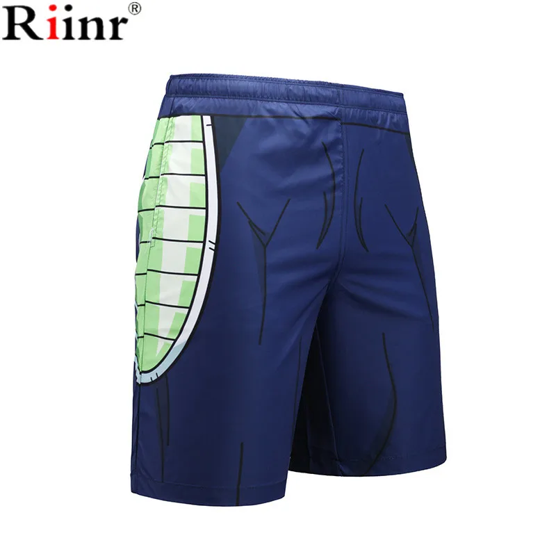 

Riinr 2018 Madden New Arrival Beach Shorts Men Summer Casual Vacation Dragon Ball Printing Knee Length Pants Men's Board Shorts