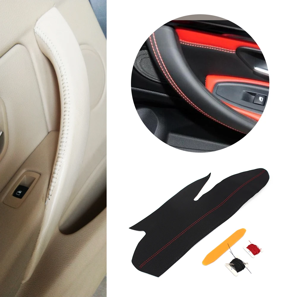 

Car Interior Hand Sewing Door Panel Handle Pull Trim Cover For BMW 3 4 Series 320 318 325 2013 2014 2015 2016 2017 M4 Sport